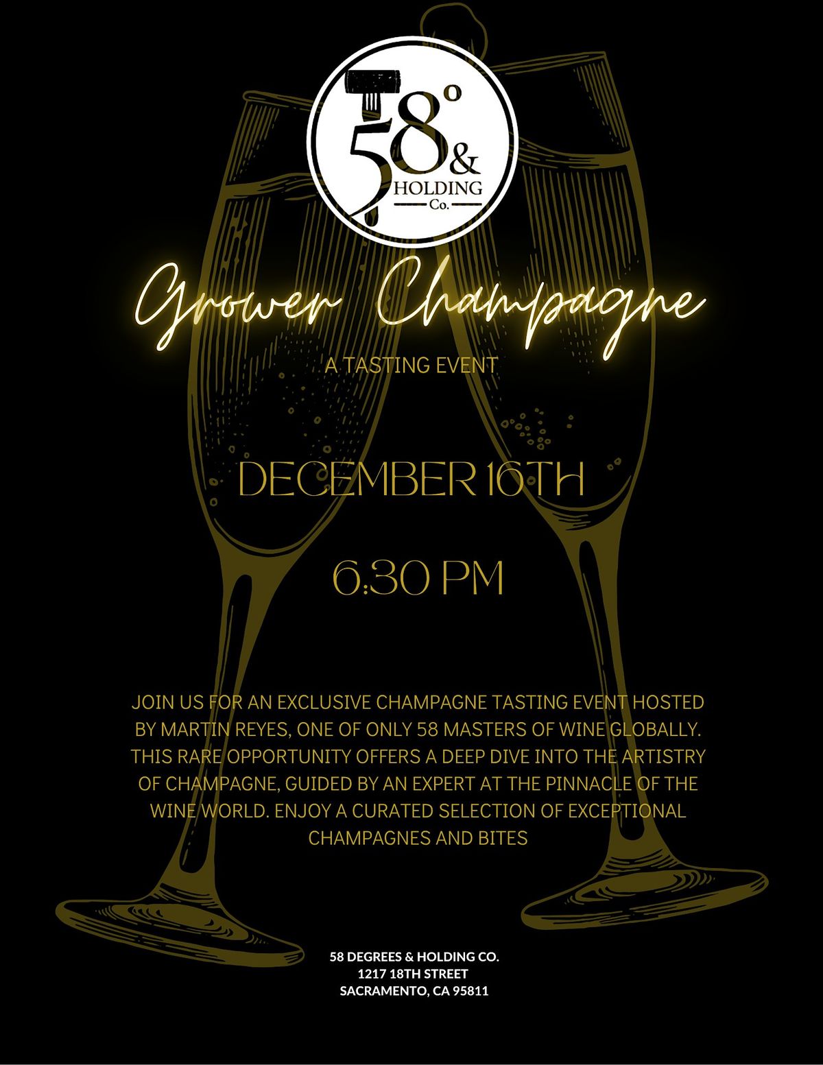 Grower Champagne Tasting, 16 December | Event in Sacramento | AllEvents