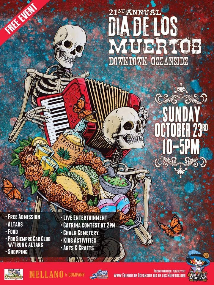 Downtown Oceanside Dia De Muertos Oceanside Civic Center October 23 22 Allevents In Downtown Oceanside Dia De Muertos Oceanside Civic Center October 23 22 Allevents In
