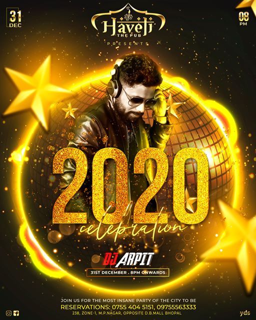 Shawn jabalpur hotel New Year Celebration Party at Haveli the PUB, Bhopal