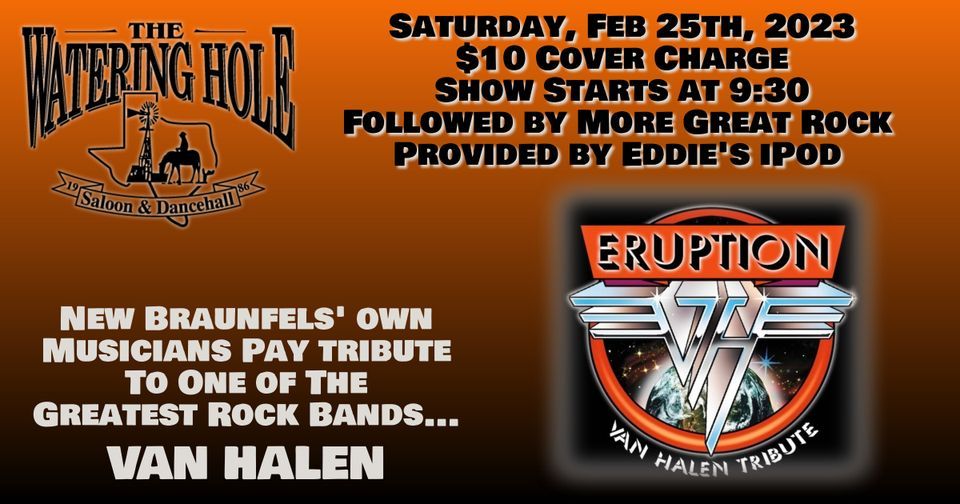Eruption Van Halen Tribute at Watering Hole Saloon, NB, Watering Hole