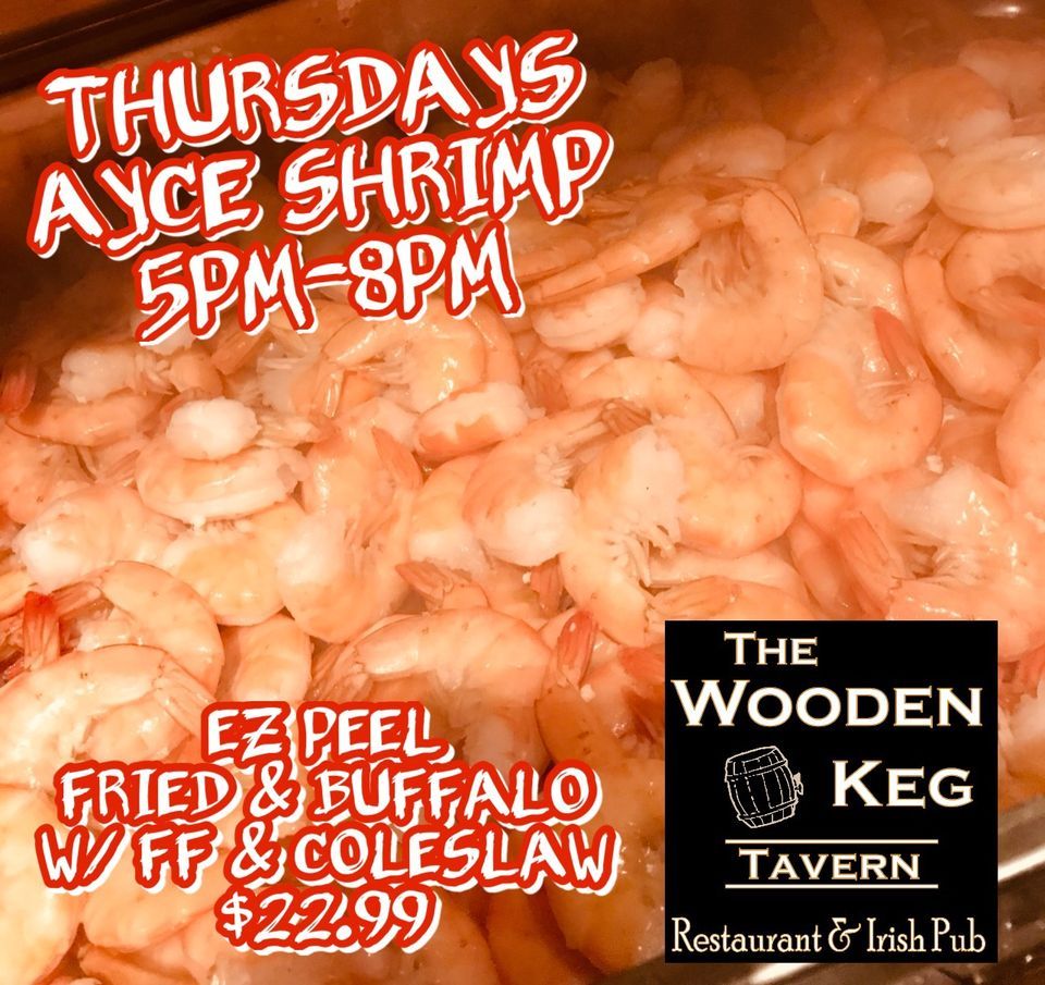 THURSDAYS AYCE SHRIMP NIGHT , The Wooden Keg Tavern, Saint Clair