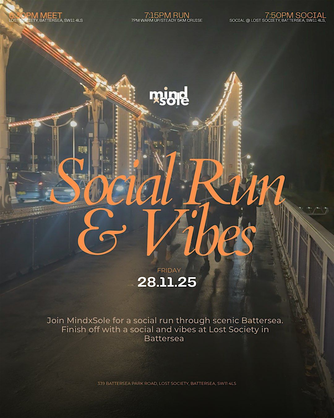 MindXSole - Friday Social Run & Vibes | Event in London | AllEvents