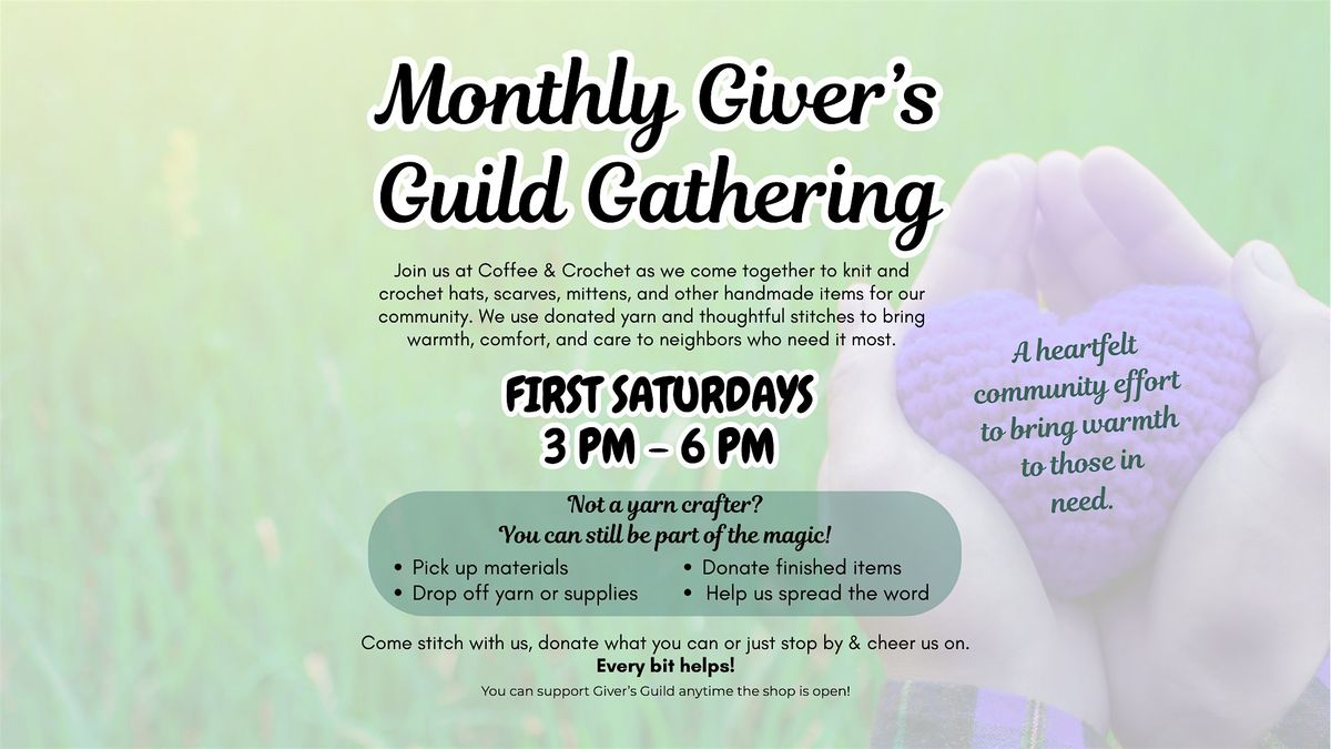 Monthly Giver's Guild Gathering, 6 December | Event in Buffalo | AllEvents