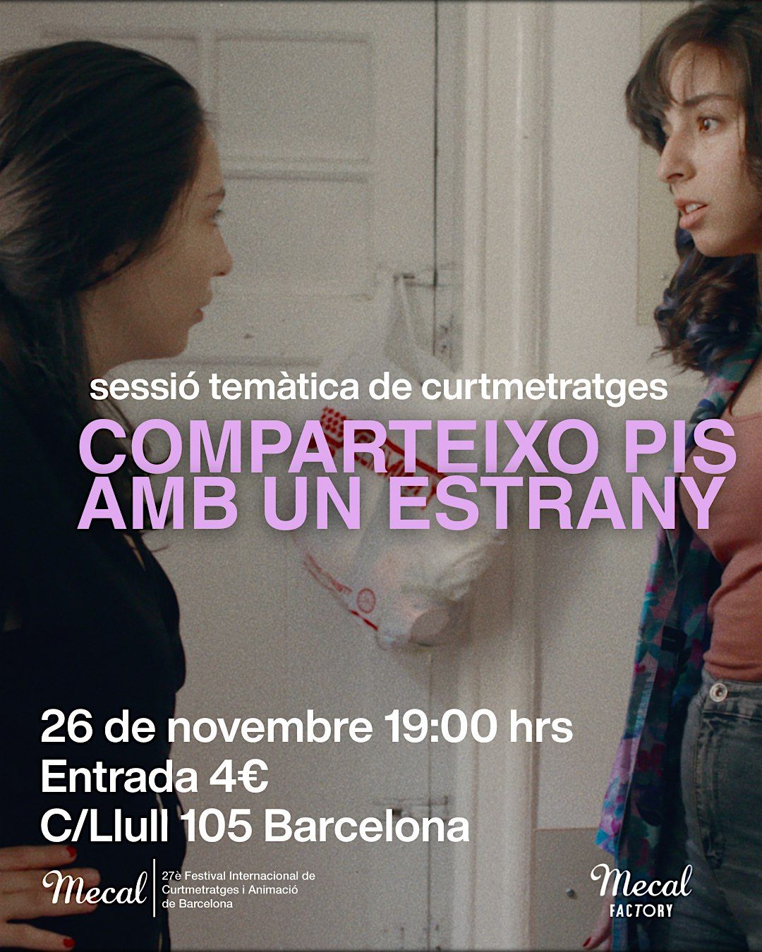 Sesión tematica de cortometrajes - Comparto piso con un extraño, 26 November | Event in Barcelona | AllEvents