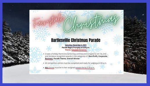 Bartlesville Christmas Parade 2022 Bartlesville Christmas Parade - Downtown, December 4 2021 | Online Event |  Allevents.in