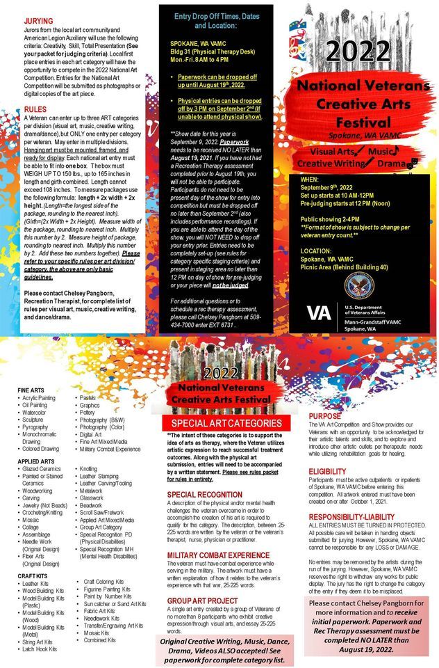 2025 National Veterans Creative Arts Festival (Spokane, WA), Spokane VA