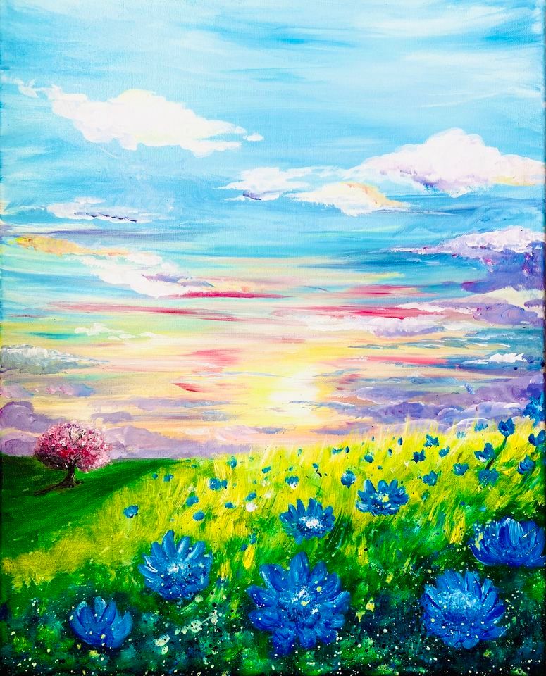 Fields of Blue Paint Night! , The Roundup Steakhouse & Saloon