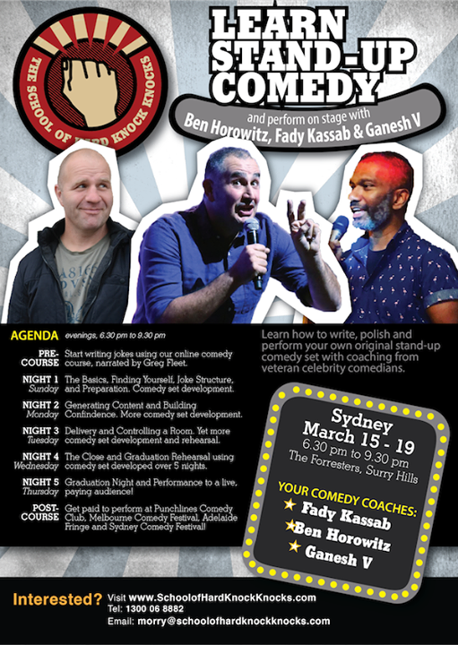 Learn Stand Up Comedy In Sydney This March The Forresters Surry Hills 15 March To 19 March