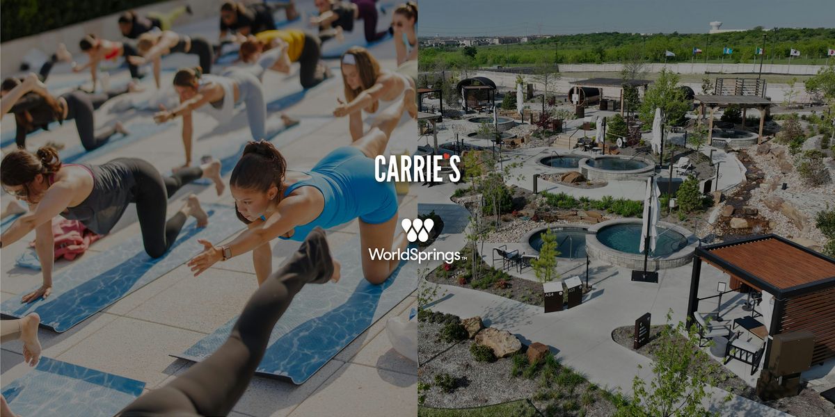 Carrie’s & Plunge: Carrie & Cody × World Springs (3-Hour Soak Included), 6 December | Event in The Colony