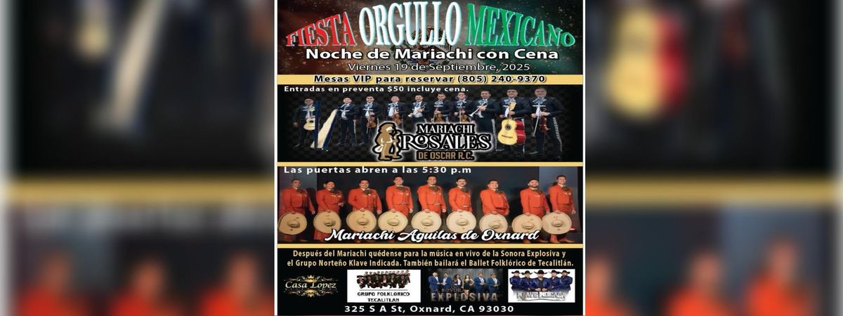 MARIACHI FEST DINNER SHOW, 19 September | Event in Oxnard | AllEvents