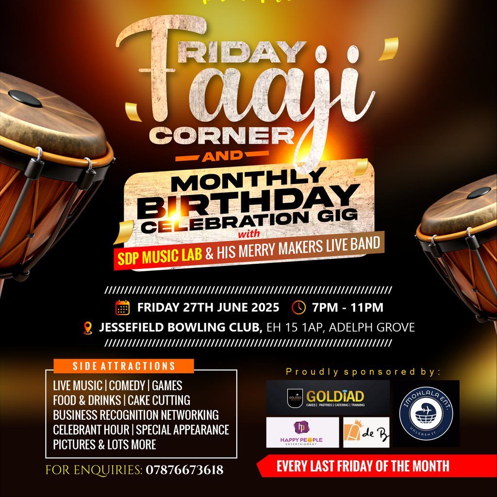 Friday Faaji Corner, 28 November | Event in Edinburgh | AllEvents