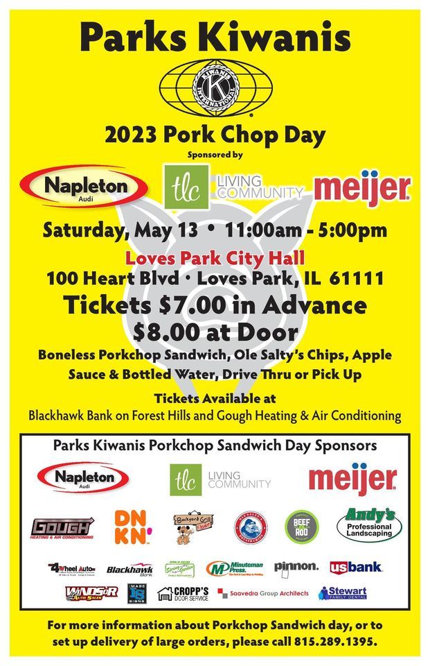 Kiwanis Pork Chop Day 2023, The City of Loves Park, Illinois, 13 May