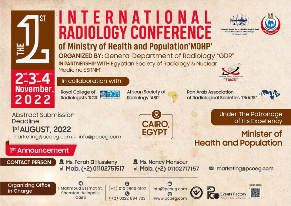 The 1st International Radiology Conference of Ministry of Health and