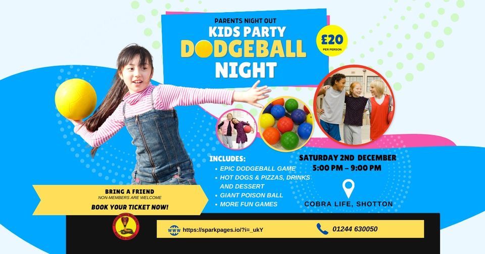 Parents Night Out Dodgeball, Cobra Life Family Martial Arts Black Belt