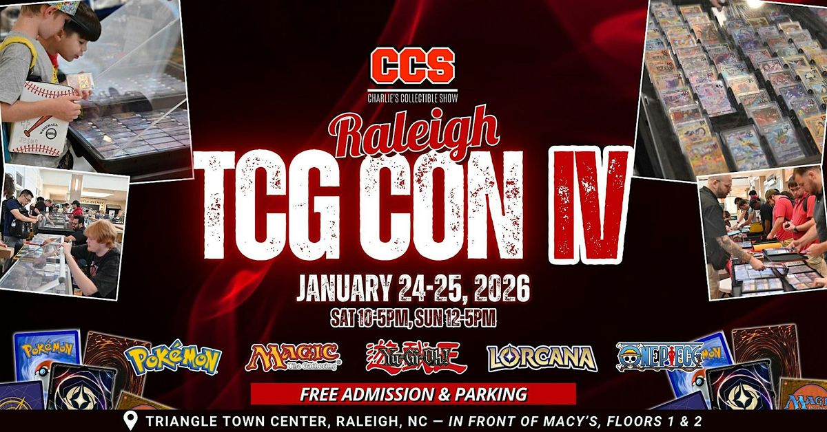 Raleigh TCG Con IV, 24 January | Event in Raleigh | AllEvents
