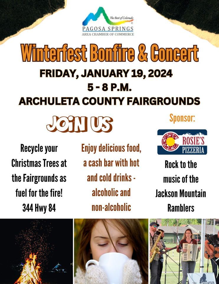Winterfest Bonfire & Concert 2024, Archuleta County Fair, Pagosa