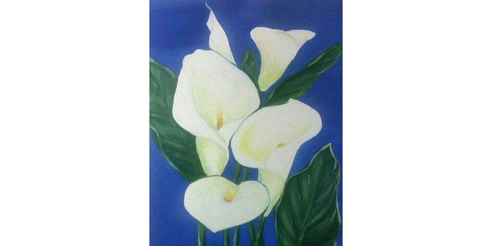Easter Day Painting! Calla Lilies paint and sip painting at Green Room