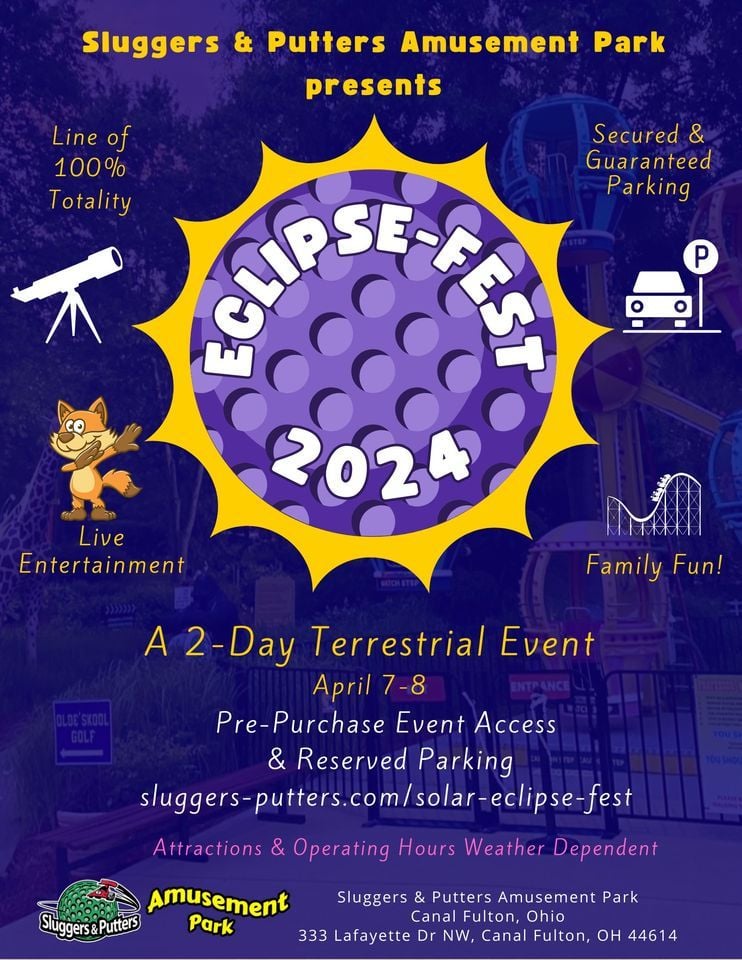 Sluggers & Putters Amusement Park Solar Eclipse Fest, 333 Lafayette Dr