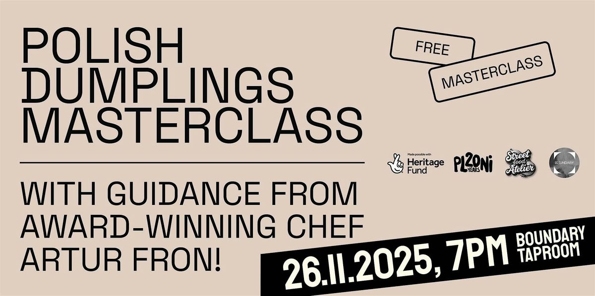 Polish Dumplings Masterclass with Award-Winning Chef Artur Fron! | Event in Belfast | AllEvents