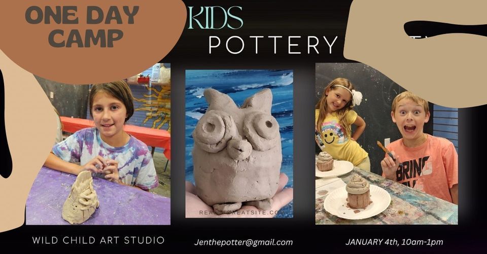 New Years Pottery Camp 1 day, Wild Child Art Studio, Hampstead
