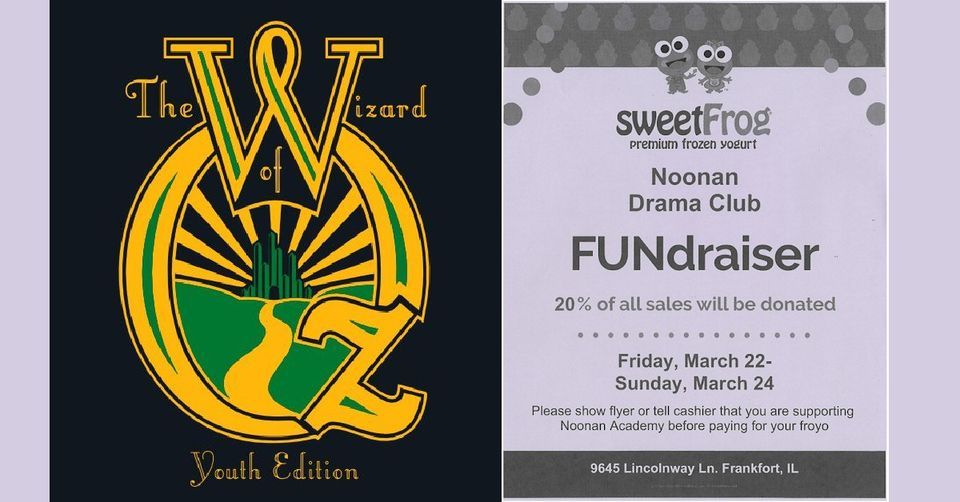 SweetFrog Noonan Drama Club Dine & Donate, sweetFrog Premium Frozen