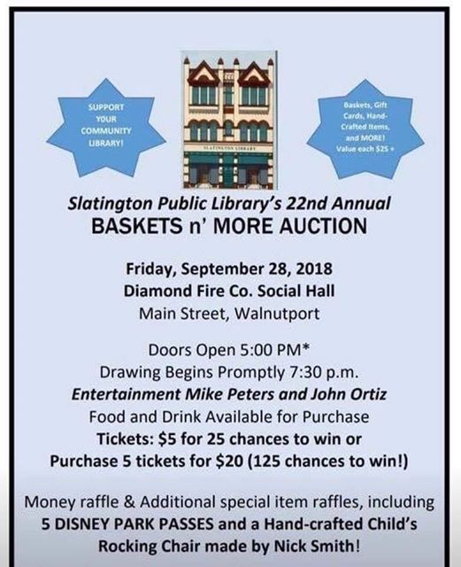 Slatington Public Librarys Baskets n More Auction, Emerald Star Hose Co