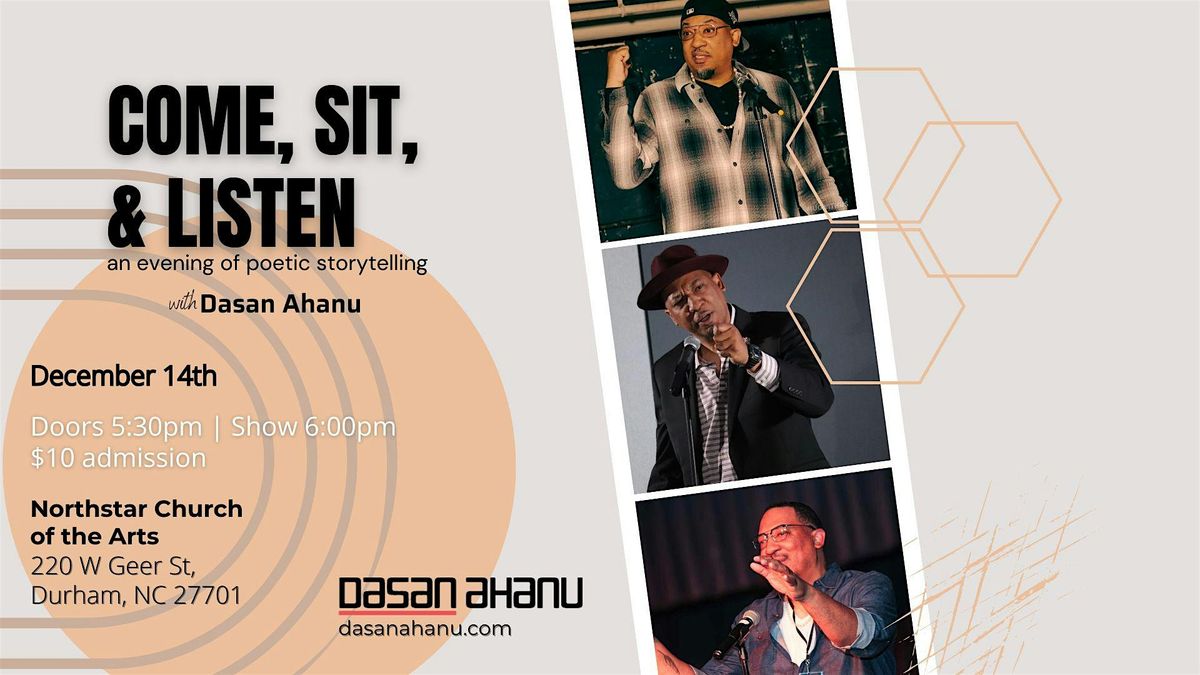 Come, Sit, & Listen., 14 January | Event in Durham | AllEvents