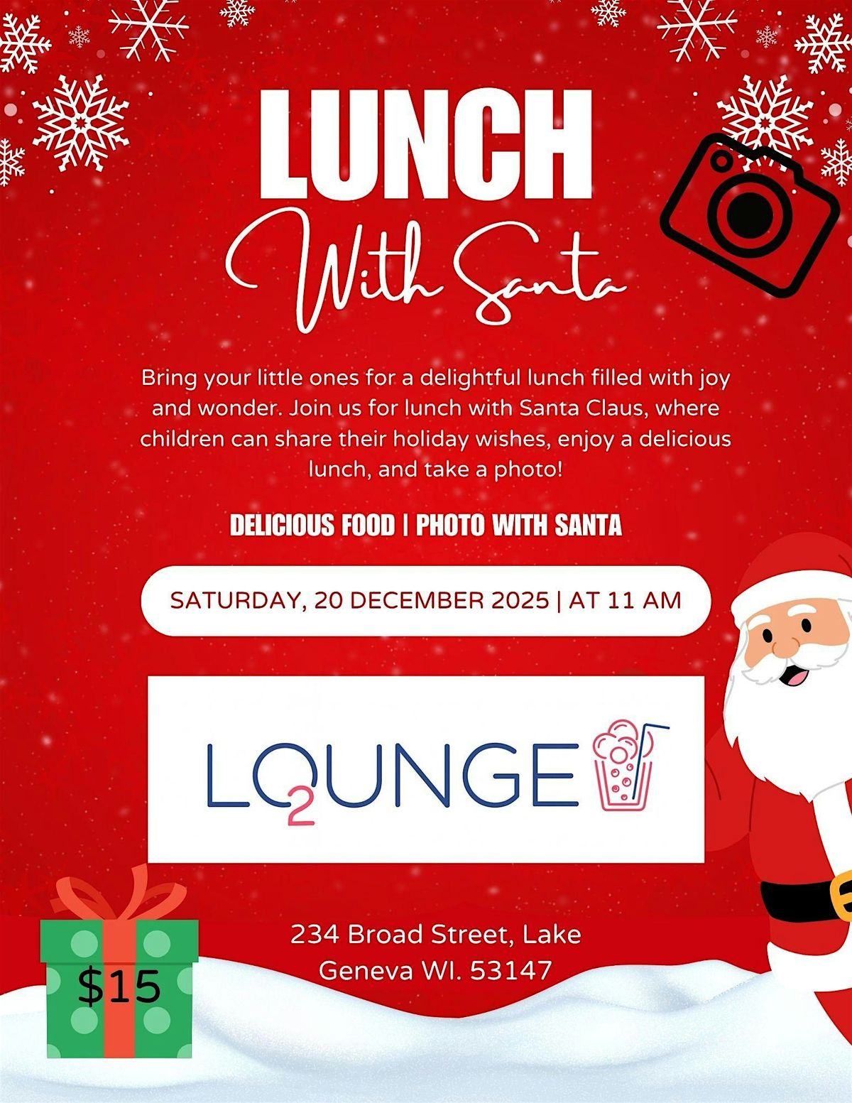 Lunch with Santa, 20 December | Event in Lake Geneva | AllEvents