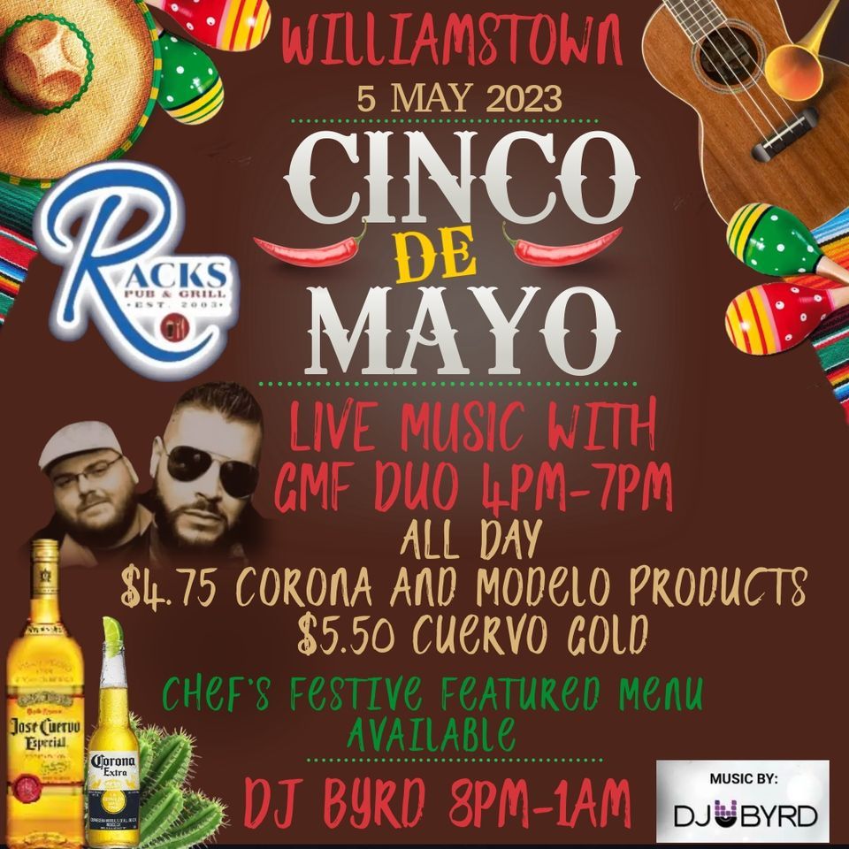 Cinco de Mayo Racks in Williamstown! , Racks Pub & Grill Williamstown