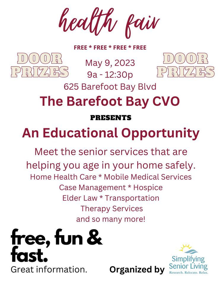 Barefoot Bay SeniorResource Health Fair, Barefoot Bay Recreation Dist