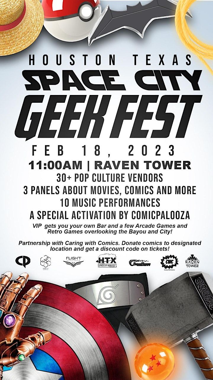 SPACE CITY GEEK FEST, The Raven Tower, Houston, February 18 2023 |  AllEvents.in
