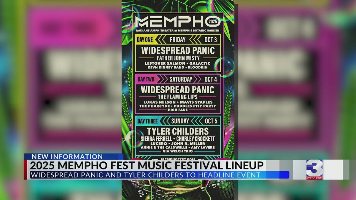 Mempho Music Festival (3 Day Pass) with Widespread Panic, Tyler Childers and more, 3 October | Event in Memphis