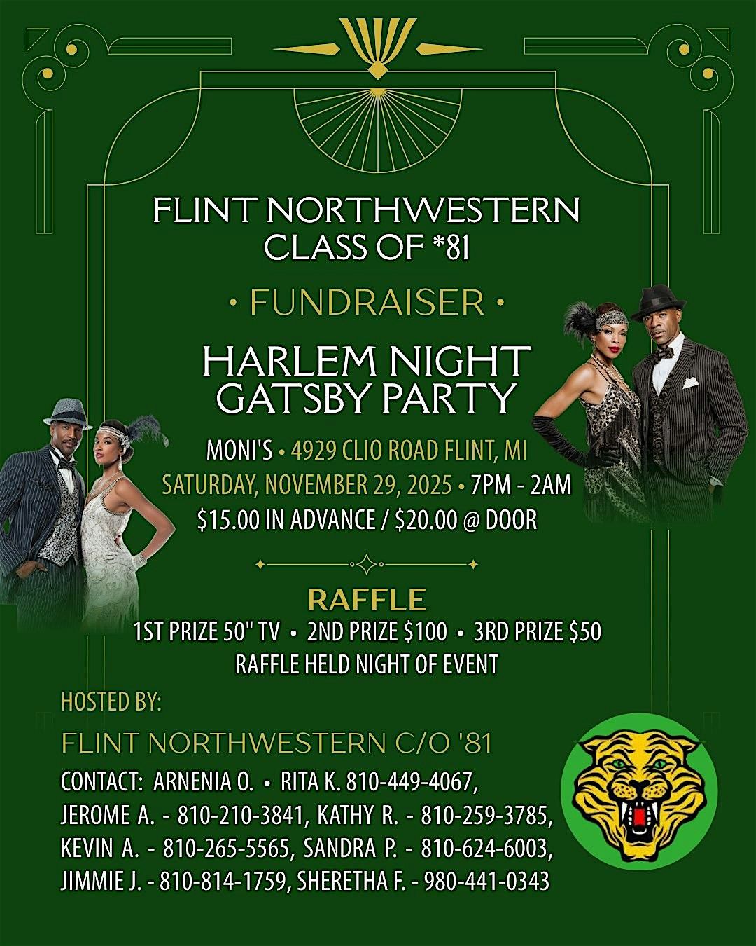 Flint Northwestern 81 | HARLEM NIGHT GATSBY PARTY | Event in Flint | AllEvents
