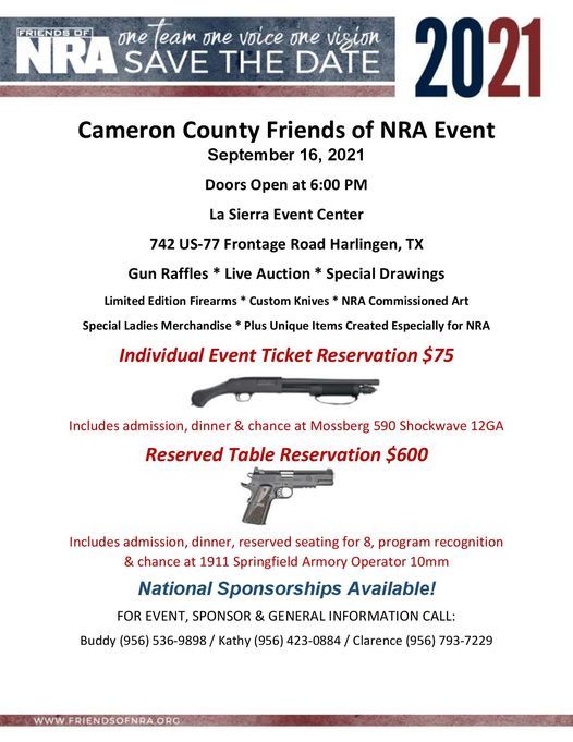 Nra Events List Of All Upcoming Nra Events In Harlingen Tx Nra Events In September 2022