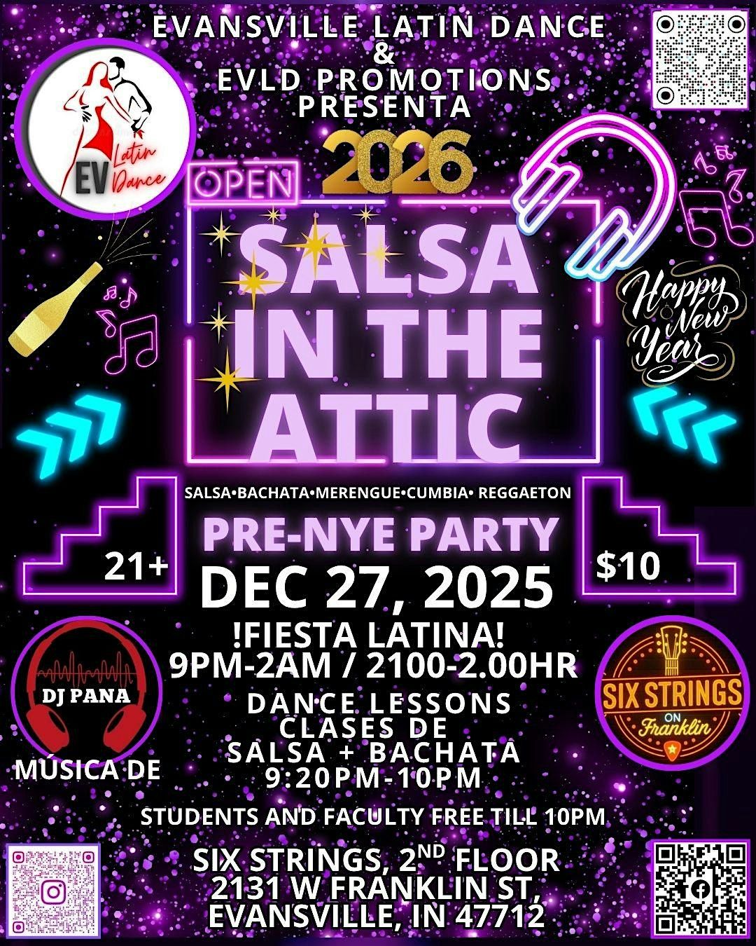 Salsa in The Attic Returns! Pre-NYE Party Latin Night, 27 December | Event in Evansville | AllEvents