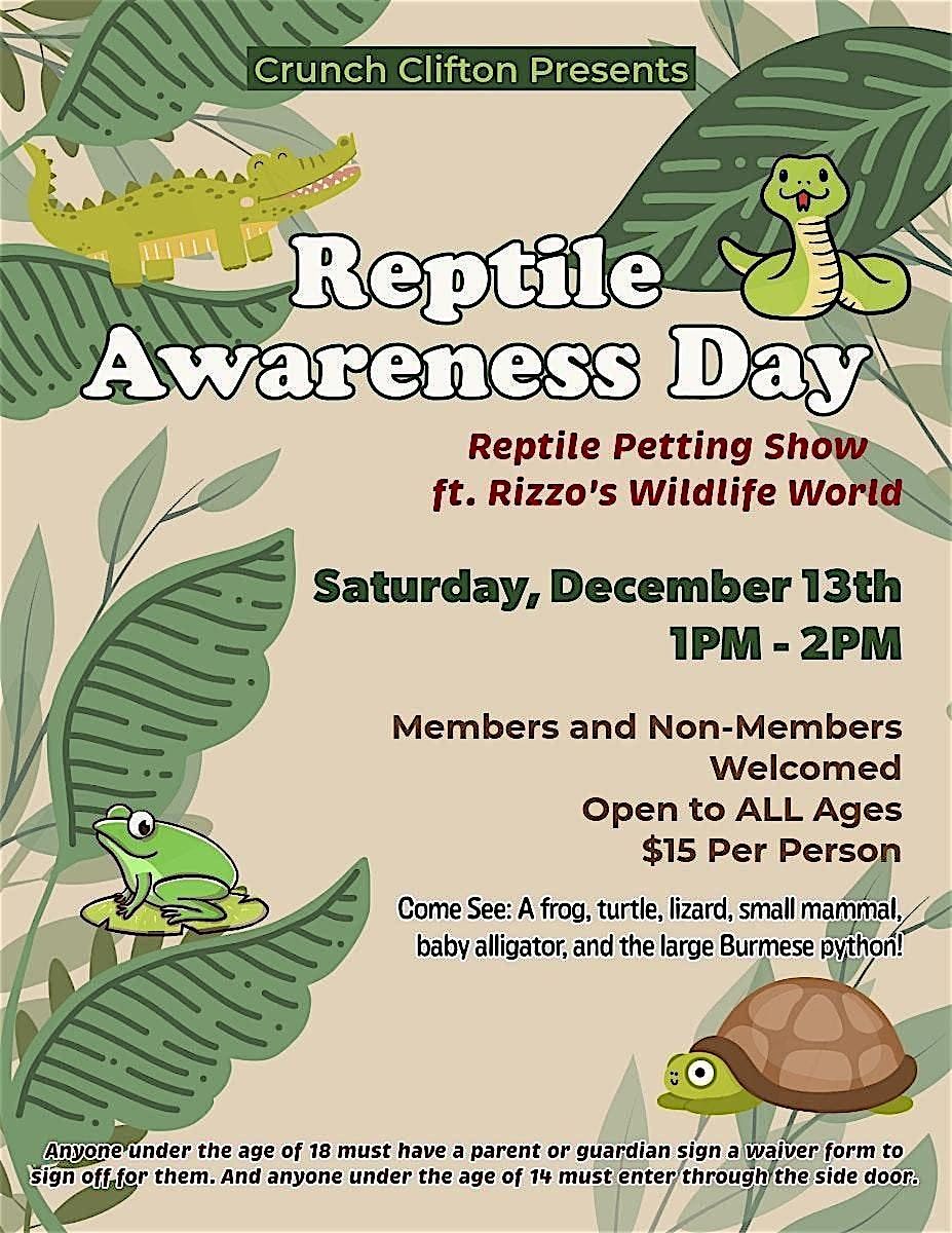 Reptile Petting Show at Crunch Clifton, 13 December | Event in Clifton | AllEvents