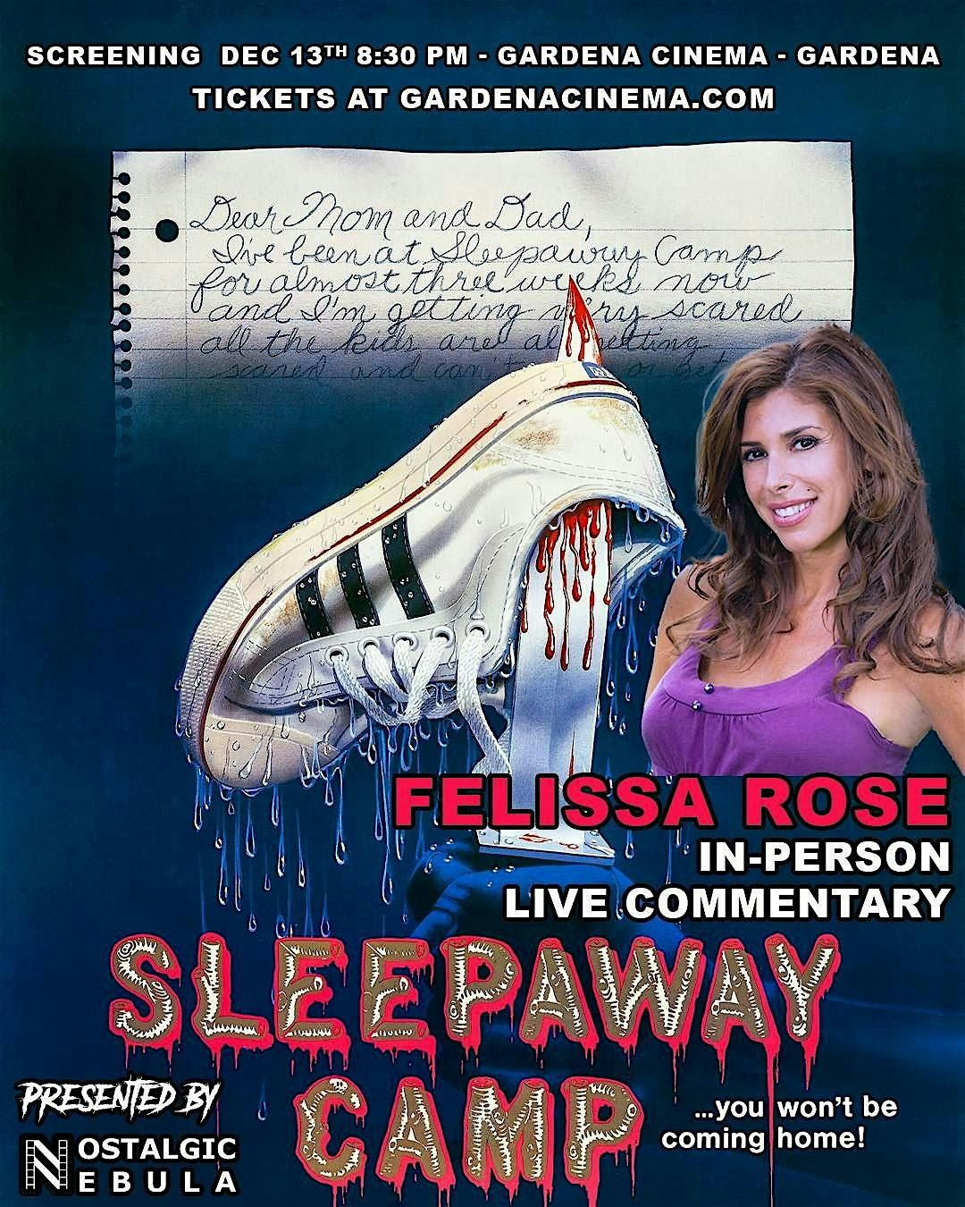 SLEEPAWAY CAMP (1983)(Sat. 12/13) 8:30pm Live Commentary by Felissa Rose, 13 December | Event in Gardena | AllEvents