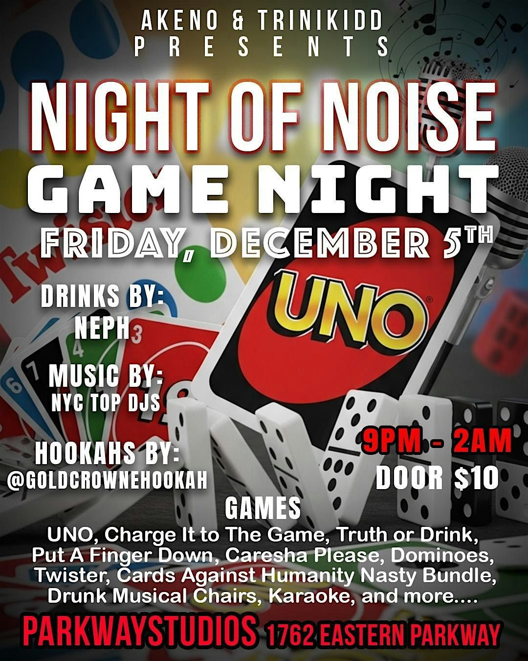 AKENO AND TRINIKID PRESENTS: NIGHT OF NOISE, 5 December | Event in Brooklyn | AllEvents