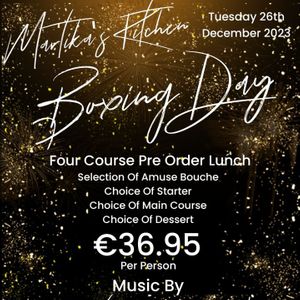 FULLY BOOKED - Boxing Day 2023 - With Demetris