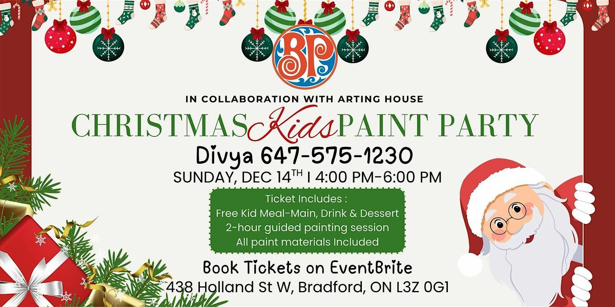 Chritsmas  Kids Paint Party - Family Friendly, 14 December | Event in Bradford West Gwillimbury | AllEvents