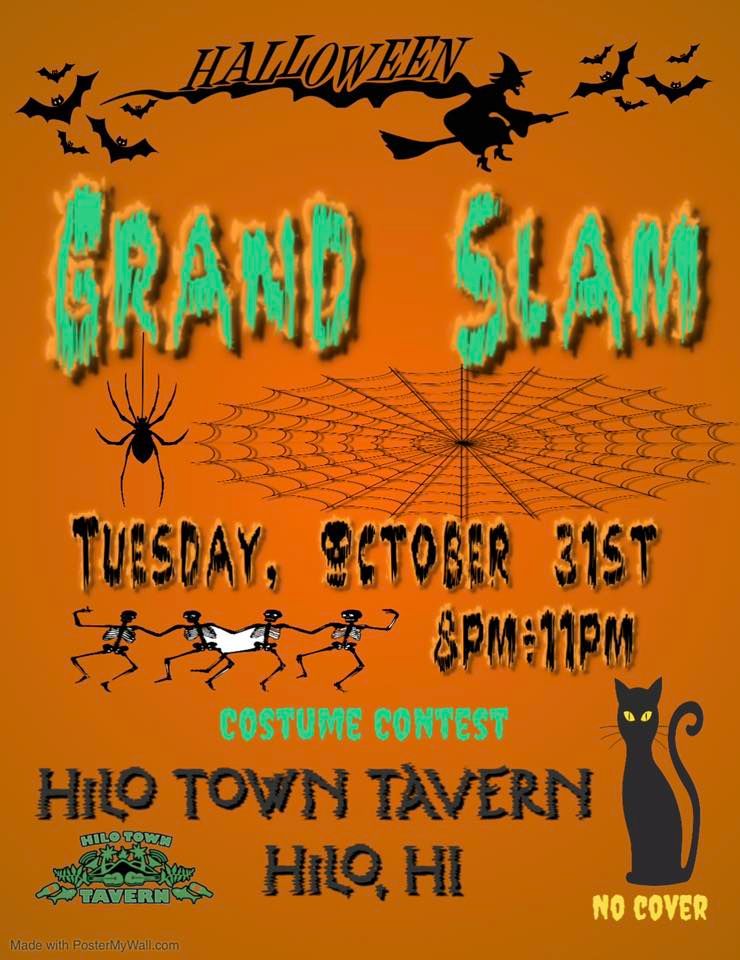 Grand Slam Halloween Costume Party at Hilo Town Tavern, Hilo Town