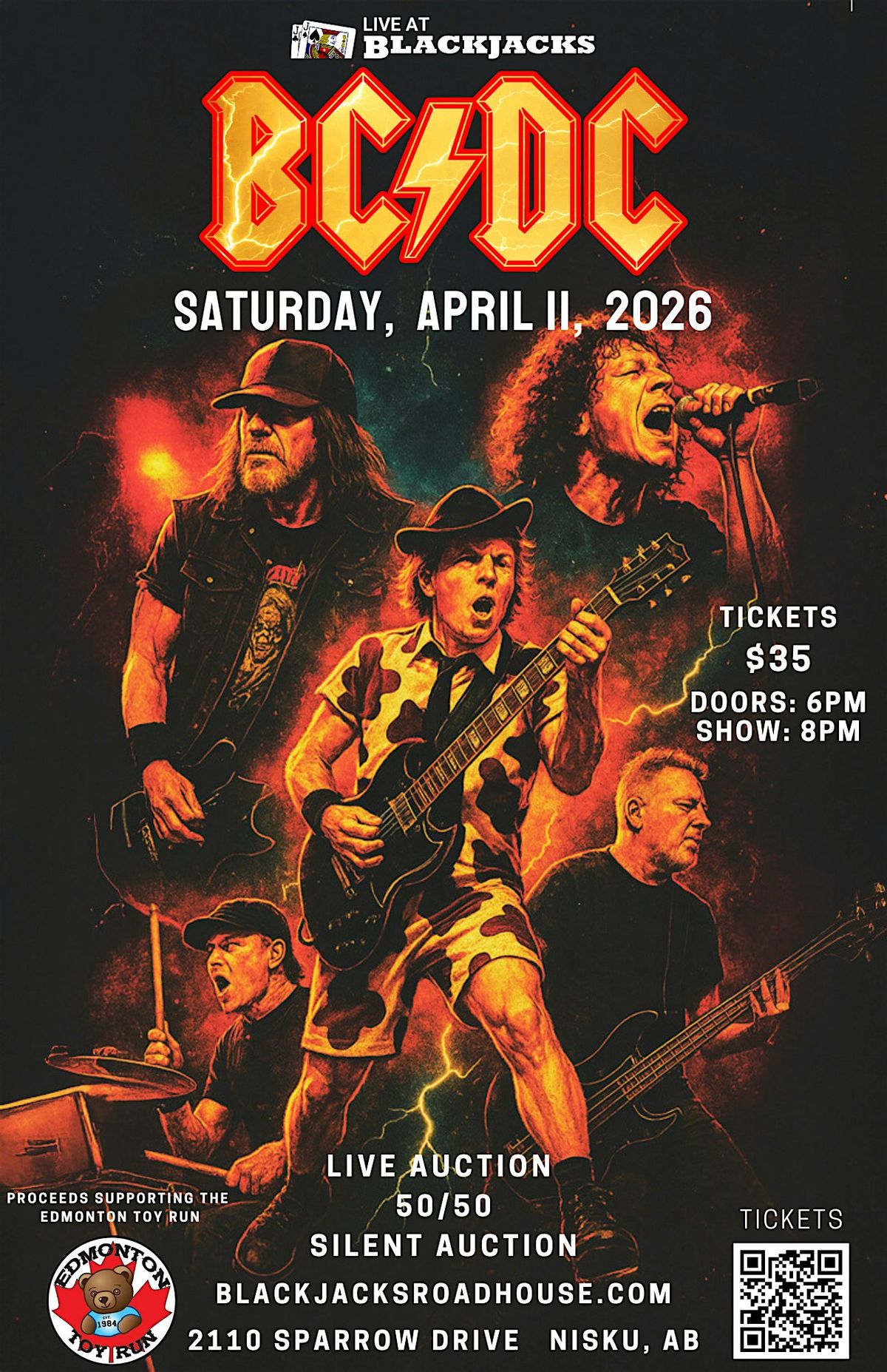 BC/DC: Canada's Favourite Rock 'N' Roll Salute to AC/DC, 11 April | Event in Nisku | AllEvents