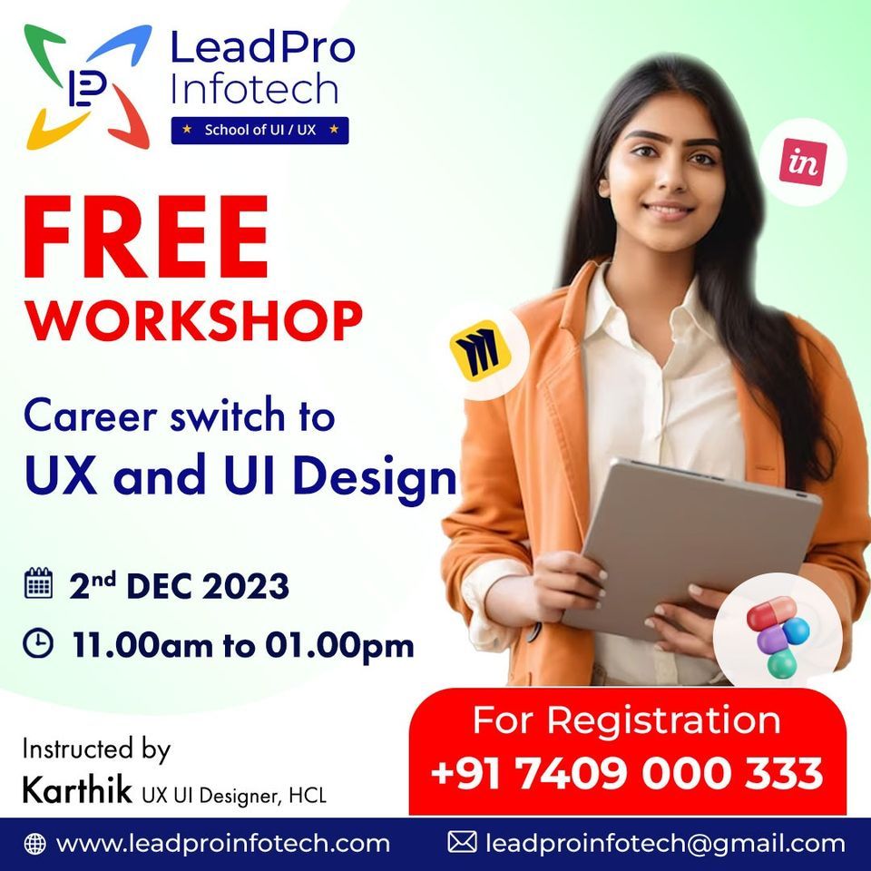 UI UX Coimbatore (Free Entry), LeadPro Infotech, Coimbatore, 2
