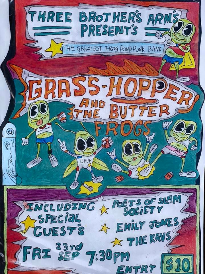 And The Butterfrogs with special guests, The Three Brothers Arms, Mclaren Flat