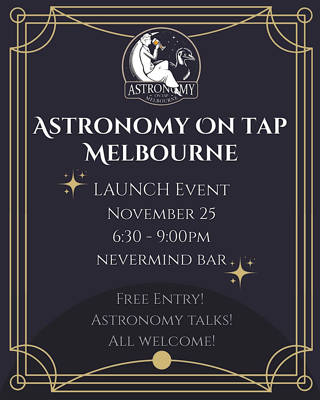 Astronomy on Tap Melbourne LAUNCH: Stars in Bars, 25 November | Event in Hawthorn | AllEvents