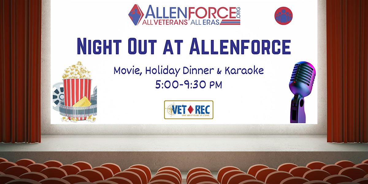 Holly Jolly Night Out at AllenForce: Movie, Dinner, & Karaoke, 19 December | Event in Joliet | AllEvents