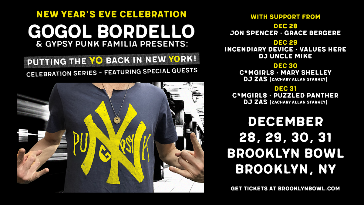Gogol Bordello with Puzzled Panther, 31 July | Event in Saratoga | AllEvents