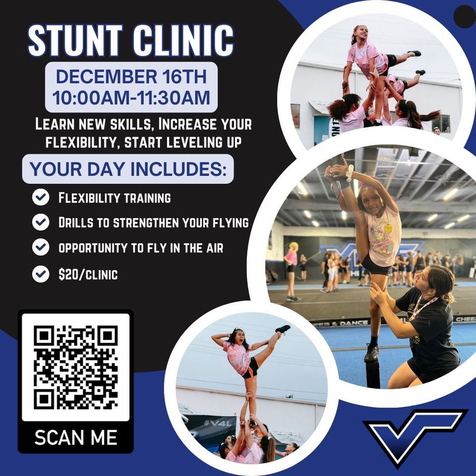 Stunt Clinic, VIBE Cheer & Dance GYM, Arcadia, December 16 2023