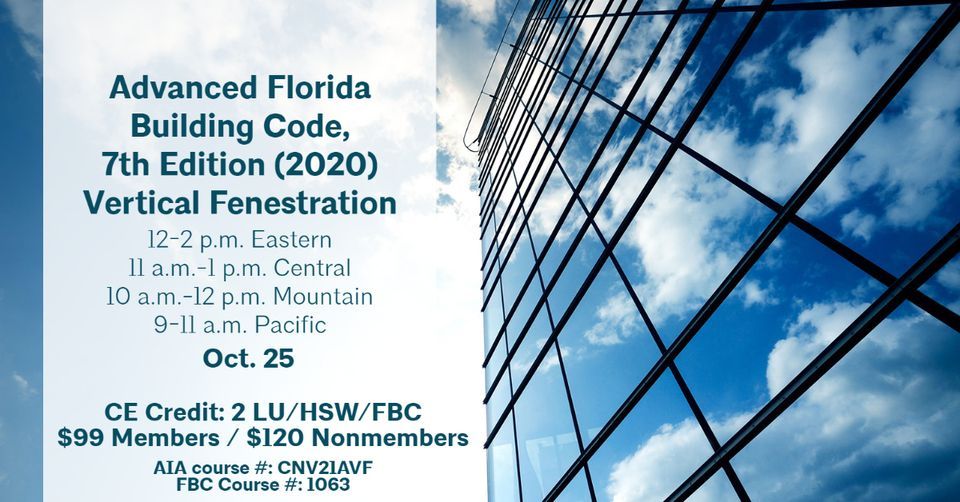 Advanced Florida Building Code inar, October 25 2022 Online Event