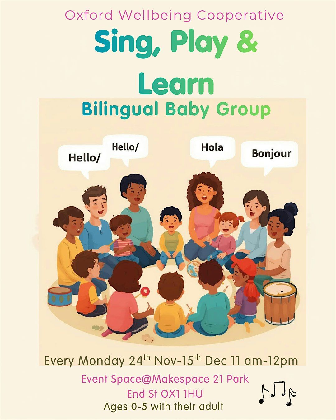 Bilingual Baby Group: Sing, Play and Learn, 24 November | Event in Oxford | AllEvents